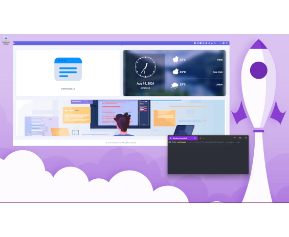 Launch Onframer wit powershell